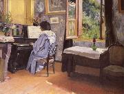 Felix Vallotton Woman at the Piano Germany oil painting artist